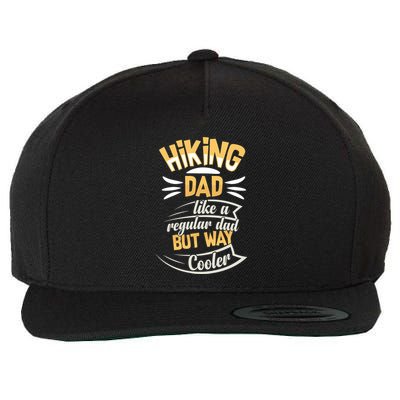Hiking Dad Like A Regular Dad But Way Cooler Gift Wool Snapback Cap