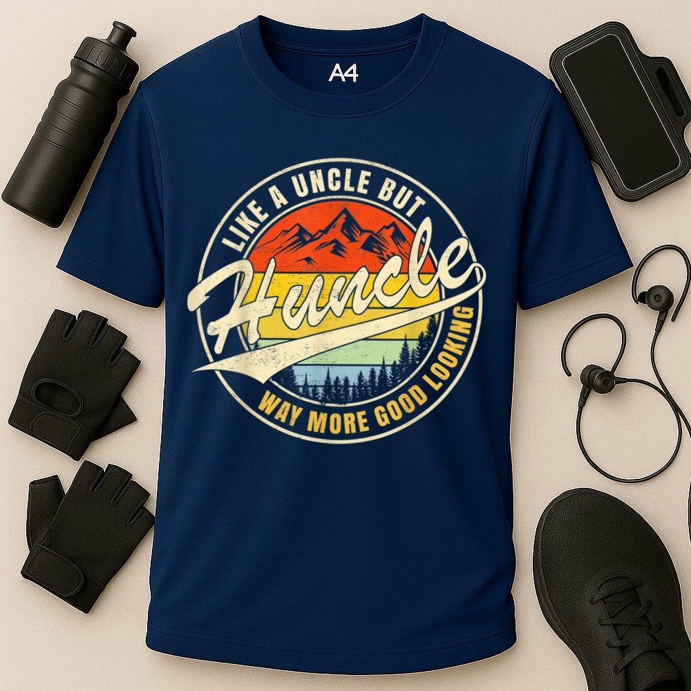Huncle Definition Like Regular Uncle Way More Good Looking Cooling Performance Crew T-Shirt