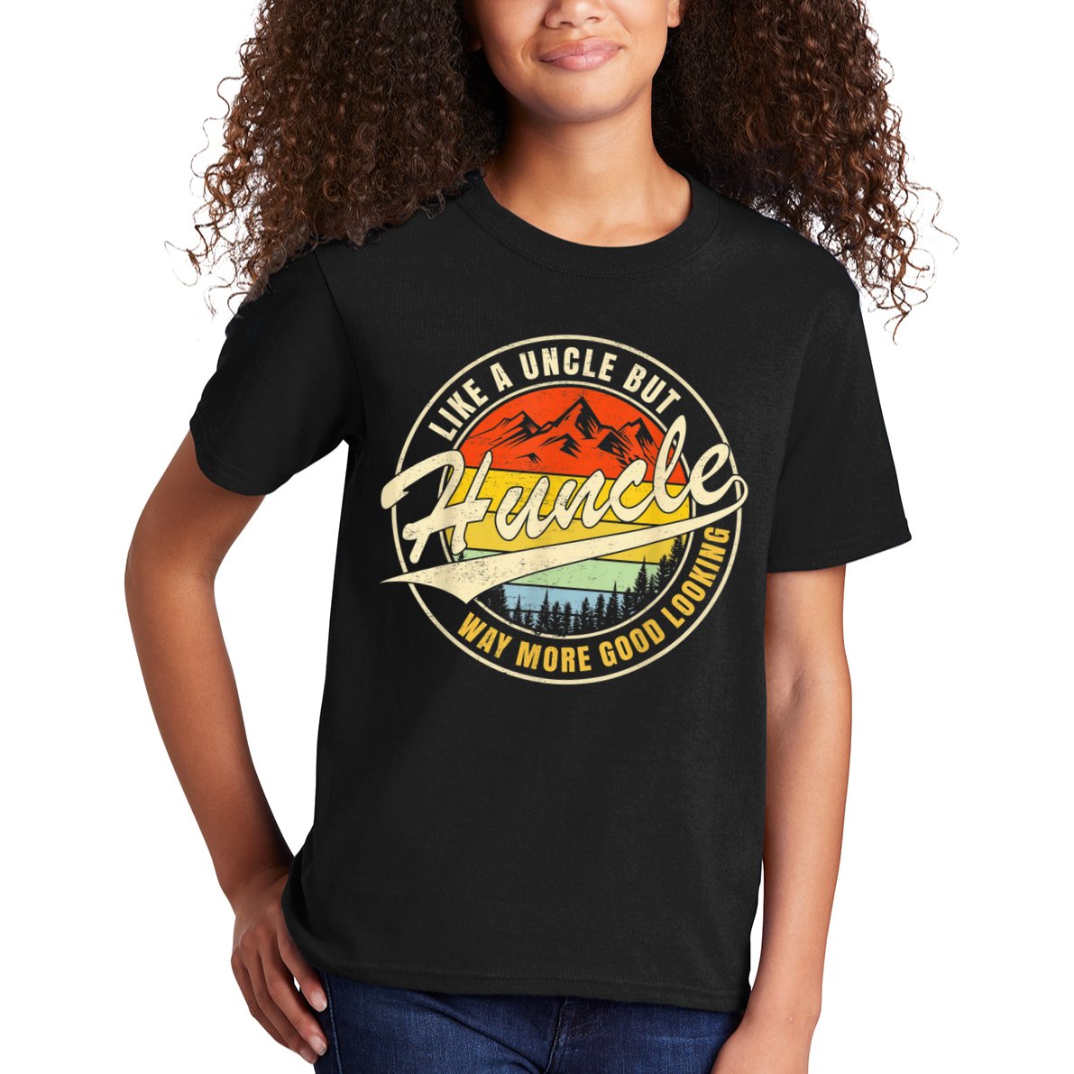 Huncle Definition Like Regular Uncle Way More Good Looking Kids T-Shirt