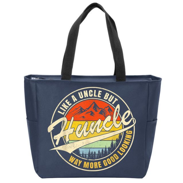 Huncle Definition Like Regular Uncle Way More Good Looking Zip Tote Bag