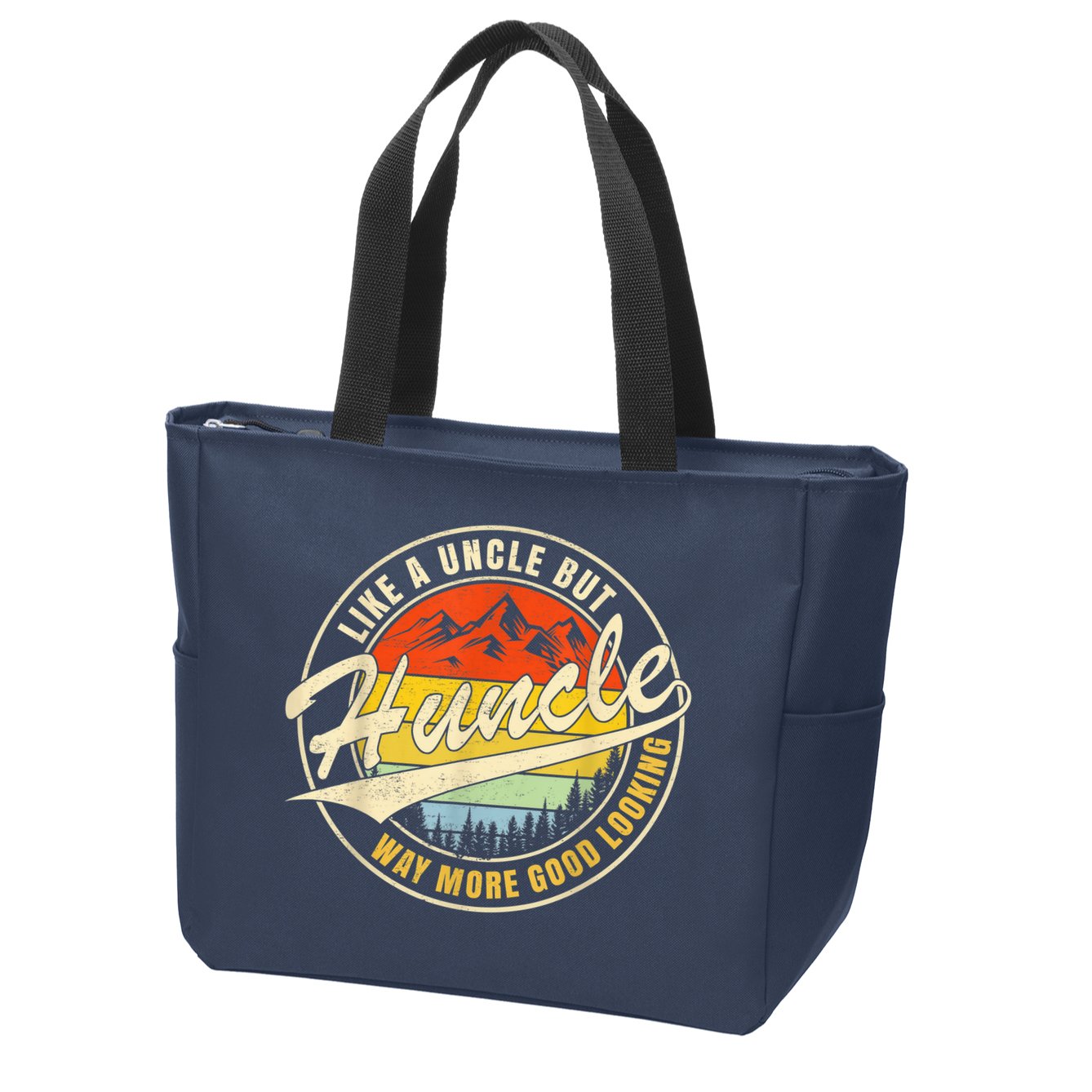 Huncle Definition Like Regular Uncle Way More Good Looking Zip Tote Bag