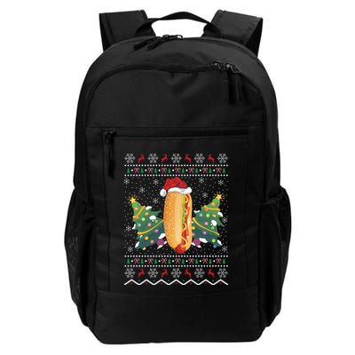 Hot Dog Lover Xmas Gift Ugly Hot Dog Christmas Gift Backpack