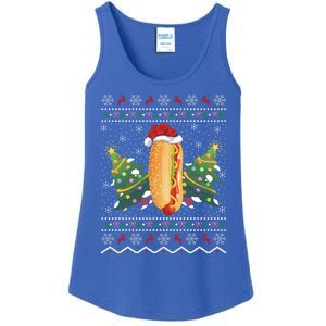 Hot Dog Lover Xmas Gift Ugly Hot Dog Christmas Gift Ladies Essential Tank