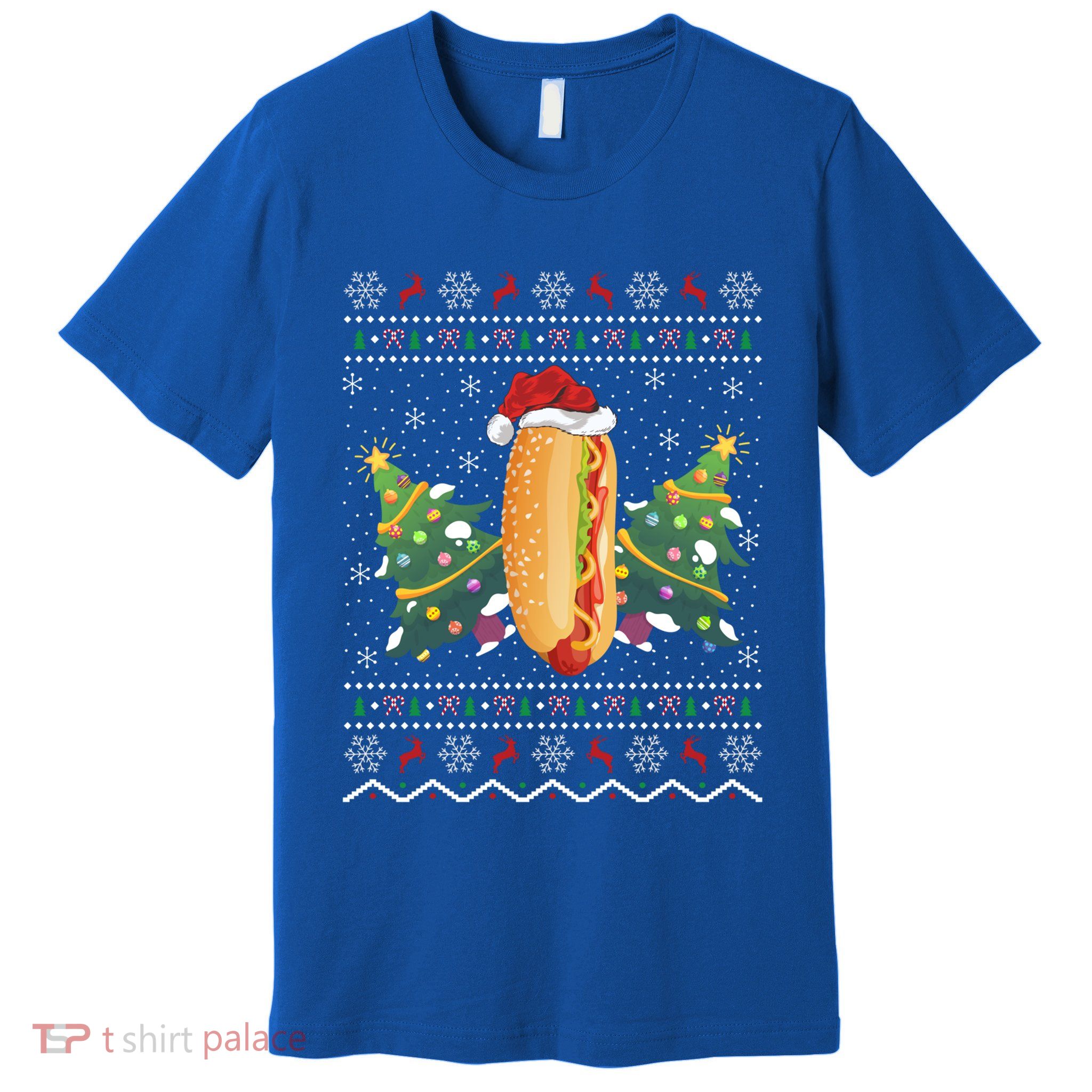 Hot Dog Lover Xmas Gift Ugly Hot Dog Christmas Gift Premium T-Shirt