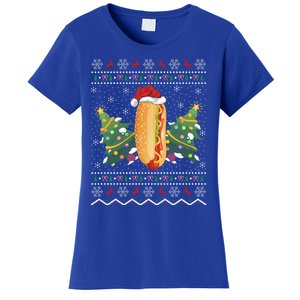 Hot Dog Lover Xmas Gift Ugly Hot Dog Christmas Gift Women's T-Shirt