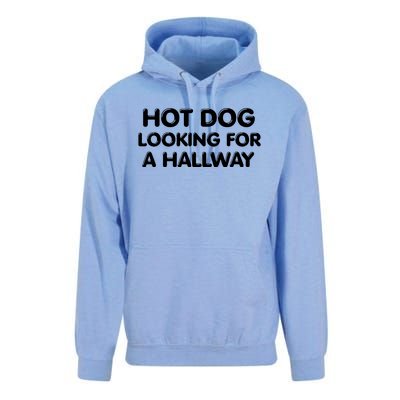 Hot Dog Looking For A Hallway Funny Unisex Surf Hoodie