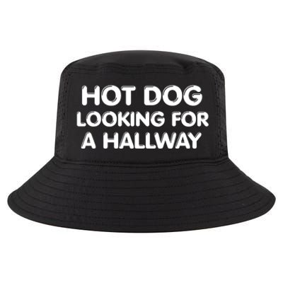 Hot Dog Looking For A Hallway Funny Cool Comfort Performance Bucket Hat