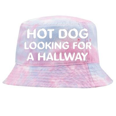 Hot Dog Looking For A Hallway Funny Tie-Dyed Bucket Hat