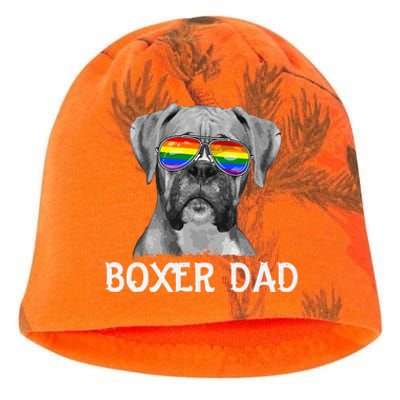 Hug day LGBT Boxer Dad Rainbow Pride Flag Dog Father's Day Kati - Camo Knit Beanie