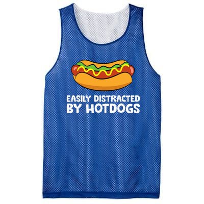 Hot Dog Lover Easily Distracted By Hotdogs Mesh Reversible Basketball Jersey Tank