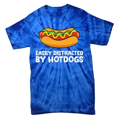 Hot Dog Lover Easily Distracted By Hotdogs Tie-Dye T-Shirt