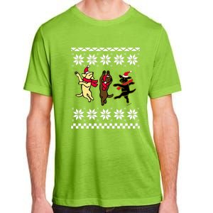 Happy Dancing Labradors Christmas Adult ChromaSoft Performance T-Shirt