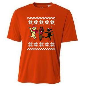 Happy Dancing Labradors Christmas Cooling Performance Crew T-Shirt