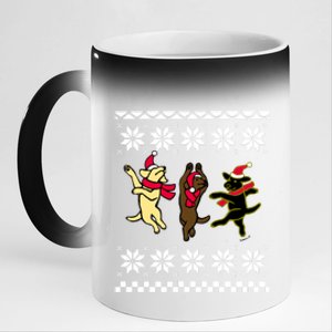 Happy Dancing Labradors Christmas 11oz Black Color Changing Mug