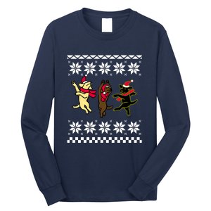 Happy Dancing Labradors Christmas Long Sleeve Shirt