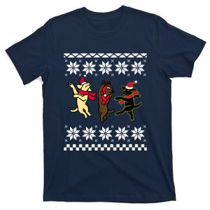 Happy Dancing Labradors Christmas T-Shirt