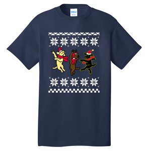 Happy Dancing Labradors Christmas Tall T-Shirt