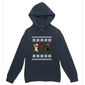 Happy Dancing Labradors Christmas Urban Pullover Hoodie