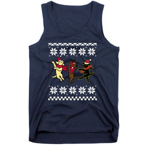 Happy Dancing Labradors Christmas Tank Top