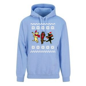 Happy Dancing Labradors Christmas Unisex Surf Hoodie