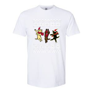 Happy Dancing Labradors Christmas Softstyle CVC T-Shirt