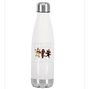 Happy Dancing Labradors Christmas Stainless Steel Insulated Water Bottle