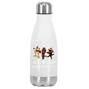 Happy Dancing Labradors Christmas Stainless Steel Insulated Water Bottle