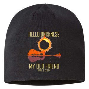 Hello Darkness My Old Friend Solar Eclipse April 08 2024 Sustainable Beanie