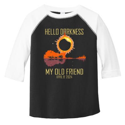 Hello Darkness My Old Friend Solar Eclipse April 08 2024 Toddler Fine Jersey T-Shirt