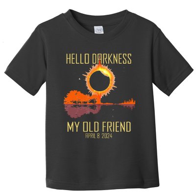 Hello Darkness My Old Friend Solar Eclipse April 08 2024 Toddler T-Shirt