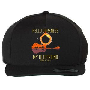 Hello Darkness My Old Friend Solar Eclipse April 08 2024 Wool Snapback Cap