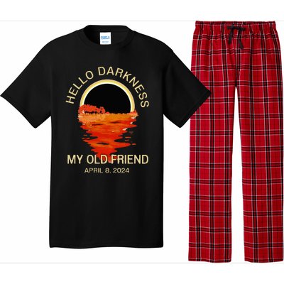 Hello Darkness My Old Friend Solar Eclipse April 08 2024 Pajama Set