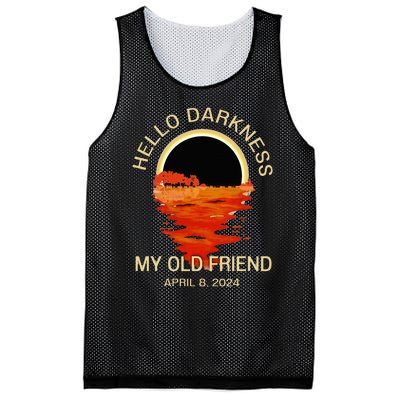 Hello Darkness My Old Friend Solar Eclipse April 08 2024 Mesh Reversible Basketball Jersey Tank