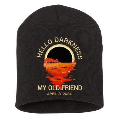 Hello Darkness My Old Friend Solar Eclipse April 08 2024 Short Acrylic Beanie