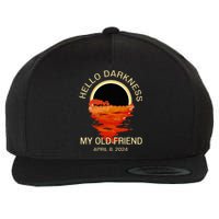 Hello Darkness My Old Friend Solar Eclipse April 08 2024 Wool Snapback Cap