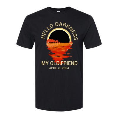 Hello Darkness My Old Friend Solar Eclipse April 08 2024 Softstyle® CVC T-Shirt