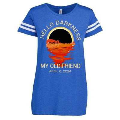 Hello Darkness My Old Friend Solar Eclipse April 08 2024 Enza Ladies Jersey Football T-Shirt