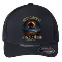 Hello Darkness My Old Friend Solar Eclipse April 08 2024 Flexfit Unipanel Trucker Cap