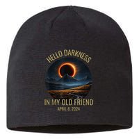 Hello Darkness My Old Friend Solar Eclipse April 08 2024 Sustainable Beanie