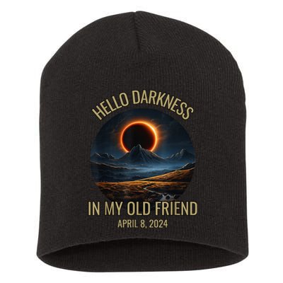 Hello Darkness My Old Friend Solar Eclipse April 08 2024 Short Acrylic Beanie