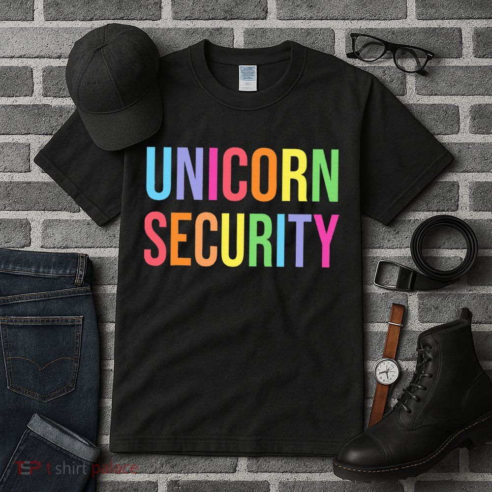 Halloween Dad Mom Daughter Adult Costume Unicorn Security Tall T-Shirt