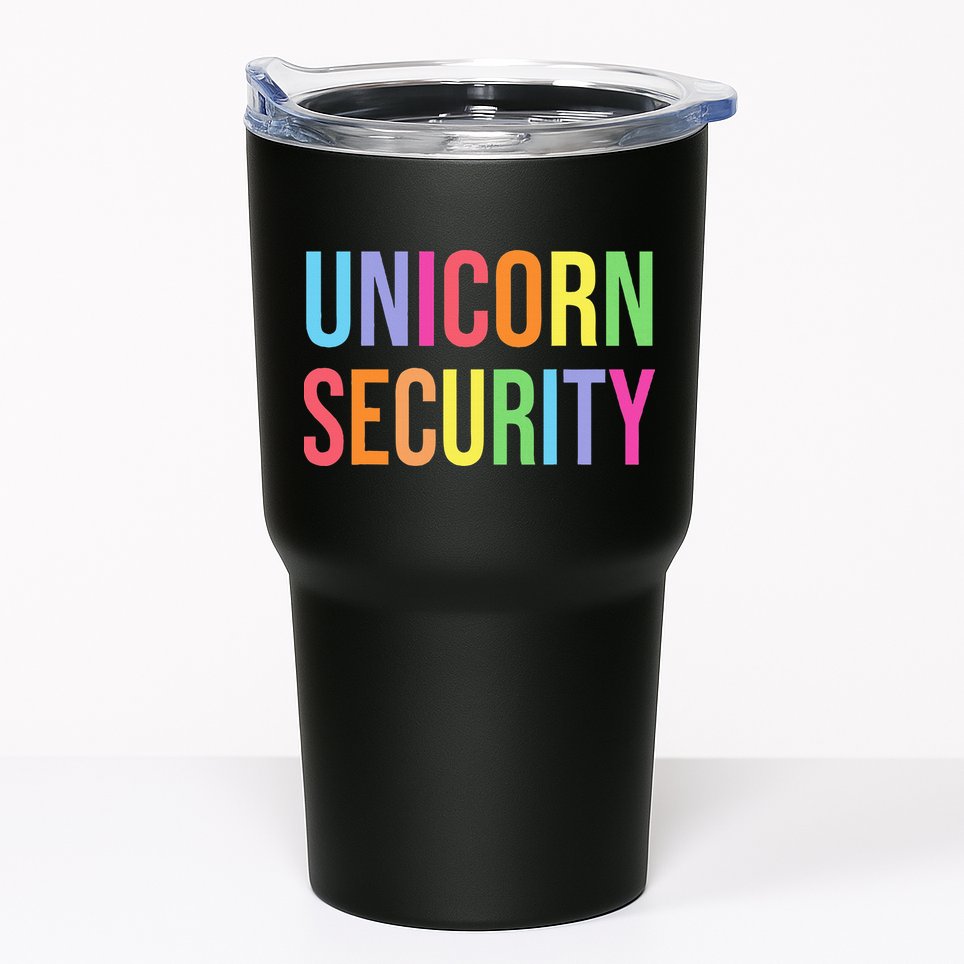 Halloween Dad Mom Daughter Adult Costume Unicorn Security Tumbler