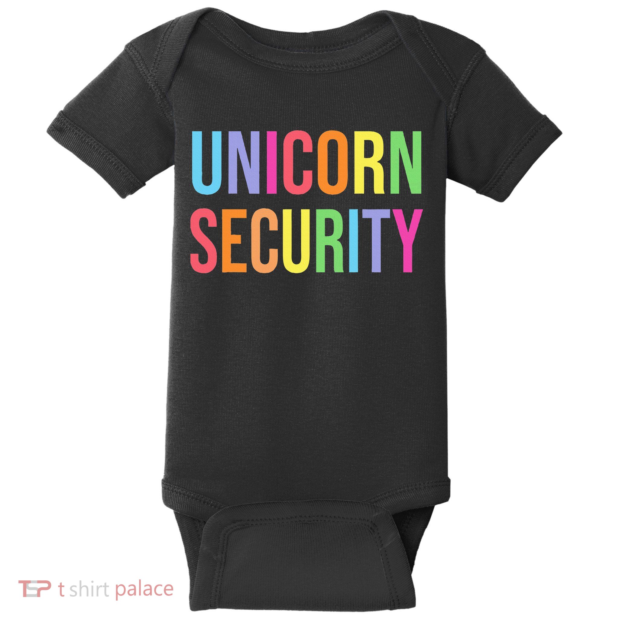 Halloween Dad Mom Daughter Adult Costume Unicorn Security Baby Bodysuit
