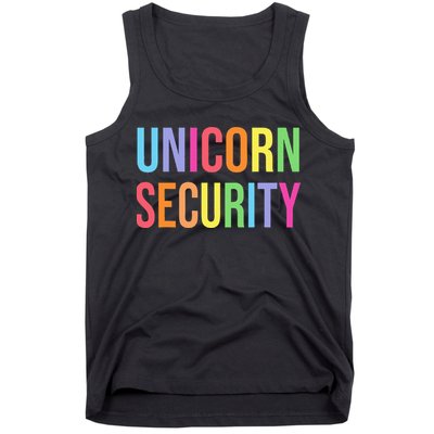 Halloween Dad Mom Daughter Adult Costume Unicorn Security Tank Top