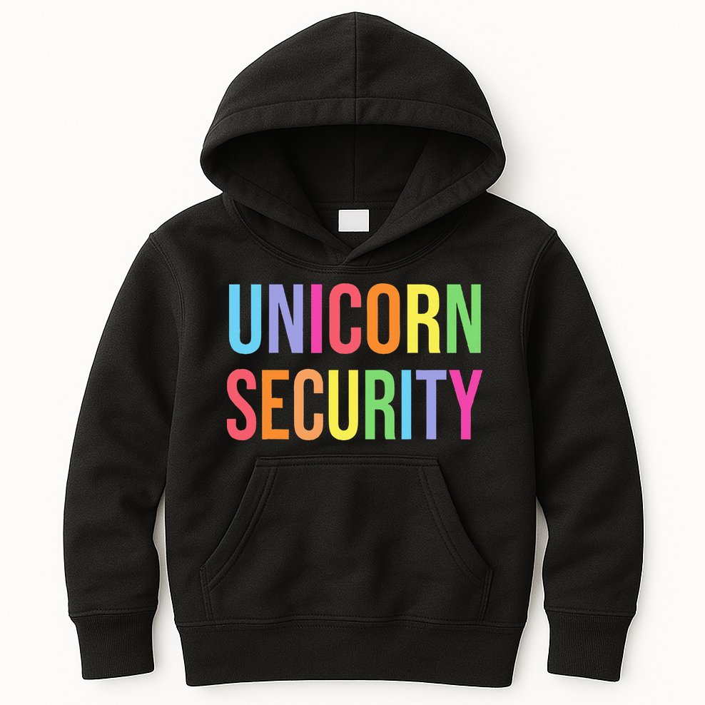 Halloween Dad Mom Daughter Adult Costume Unicorn Security Kids Hoodie