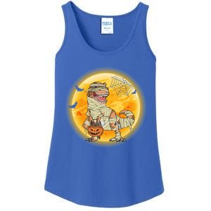 Happy Dinosaur Mummy Halloweeen Pumpkin T Rex Lover Witch Gift Ladies Essential Tank