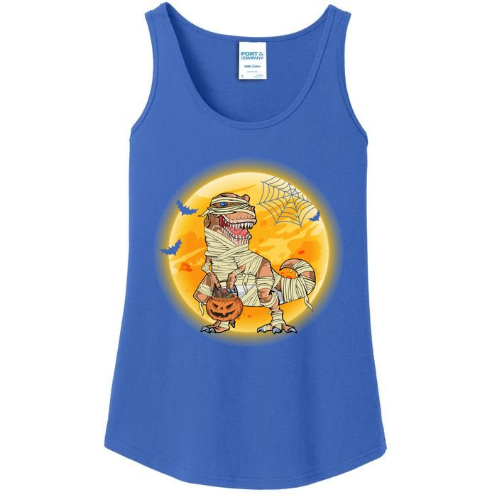 Happy Dinosaur Mummy Halloweeen Pumpkin T Rex Lover Witch Gift Ladies Essential Tank