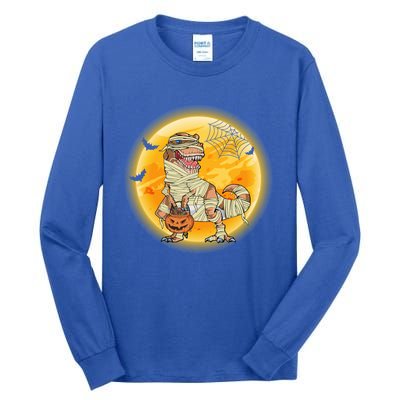 Happy Dinosaur Mummy Halloweeen Pumpkin T Rex Lover Witch Gift Tall Long Sleeve T-Shirt