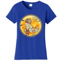 Happy Dinosaur Mummy Halloweeen Pumpkin T Rex Lover Witch Gift Women's T-Shirt