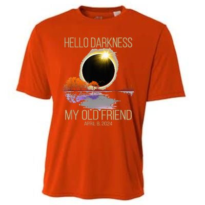 Hello Darkness My Old Friend Solar Eclipse April 08 2024 Cooling Performance Crew T-Shirt